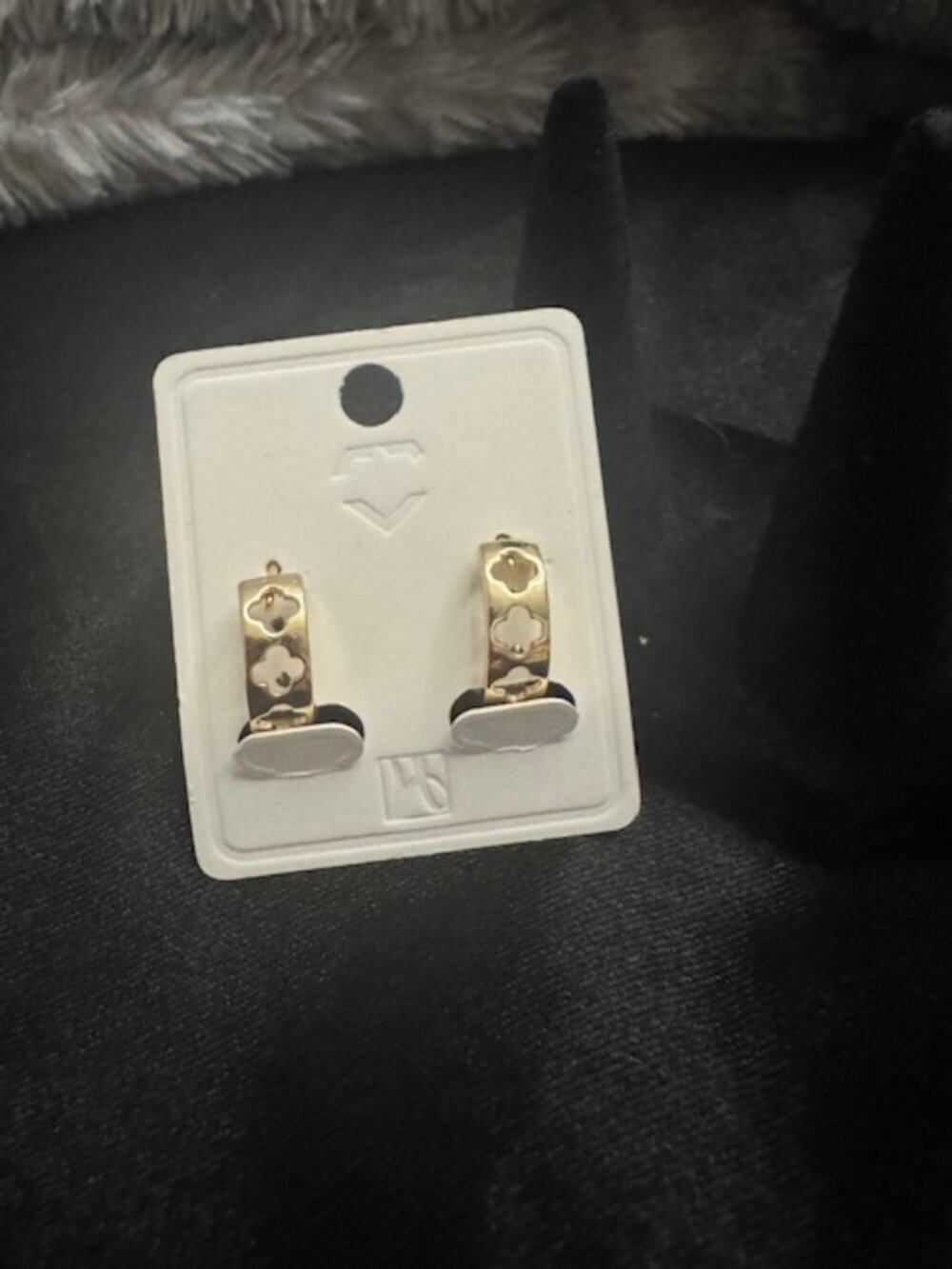 Goldoro Gold-Filled Huggie Clover Earrings 18K layered Luxe Look - Free Ship!